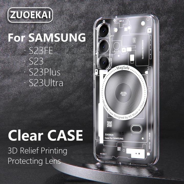 Soft with Magsafe Case For Samsung Galaxy S23 FE Ultra S23FE S23Ultra S24 S23 S22 S21 S20 S10 S9 S8 Plus Note 10 20 Full Cover