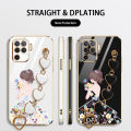 Love Bracelet case for OPPO F19 Pro Back Cover Back Shadow Girl Flower Case OPPO A94 4G Reno 5F. 