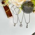 Unique Korean style Music Pendant A very Charming sterling silver with a zircon for Ladies and Girls Stainless Steel Silver Color Music Pendant Necklace Holding Crystal Diamond For Women and Girls  Gift Jewelry For Her And your Loved Ones. 