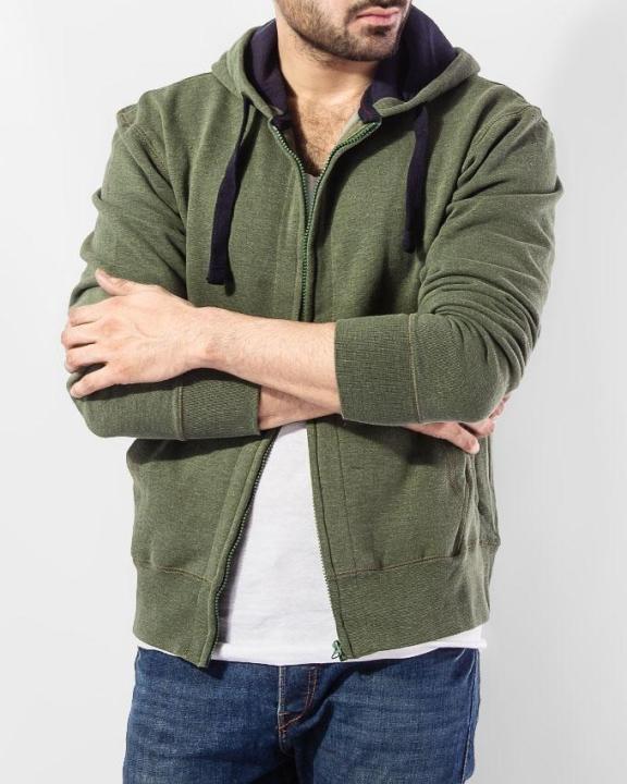 High Quality Commando Green Fleece Zipper Hoodie