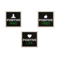 Modern Minimalist Picture Frame 3 PCS Motivational Quotes Frames Positive Mind Vibes Life, Wall and Table Decoration 7x7 inches Photo Frames For Living Room Bedroom and Study Room. 