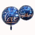 Love Together Foil Balloon - 22 Inch - Balloons Decoration Items - Blue - Pack Of 1. 