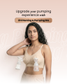 Ornavo 2 In1 Breast Pump Bra & Nursing Bra, soft and cozy Breast Pumping Bra For Effortless hands free pumping, Maternity Breastfeeding Bra With Extender, Works With All Types Of Breast Pumps, for both pre and post partum. 