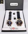 TOMI COUPLE WATCH GOOD LOOKING DILE GOOD QUALITY LATHER STRAP WITH CAFLING. 