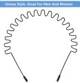 Unisex Hair Band – Spring Hair Band for Boys, Non Slip Sports Fashion Headband, Metal Hair Band for Men, Metal Hair Bands for Girls Fancy, Metal Strong Hair Band, Best Quality Strong Metal Zig Zag Hairband for Men & Women – Stylish & Durable. 
