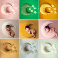 Newborn Baby Photography Props Moon-shape Pillows With Stars Full-moon Baby Photo Shoot Accessories. 