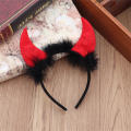 Halloween Glowing Headband Feather Light Up Angel Halo Demon Devil Horns Hair Band Cosplay Accessories for Party Wedding. 