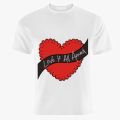 Customized White T-shirt for both Boys & Girls With love is all around  text  Print. 