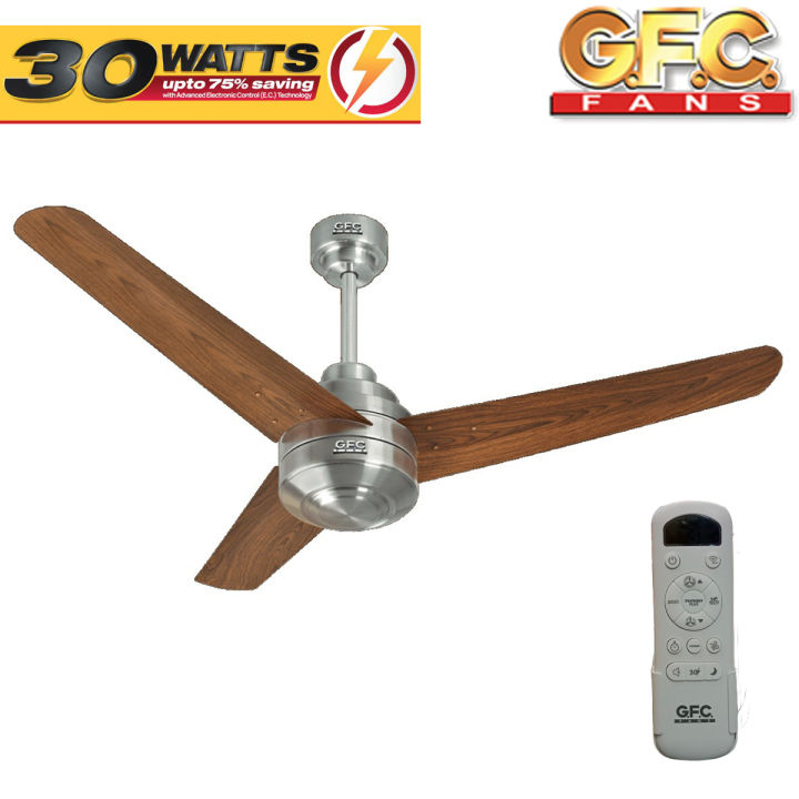 GFC Ceiling Fan - Brave Model 56  - Copper Winding - Wood Colour