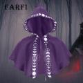 Adult Hooded Cape Short Cape Hooded Lace Up Printed Contrast Color Medieval Vintage Halloween Cosplay Stage Show Performance Unisex Witch Vampires Shawl Gothic Cape. 