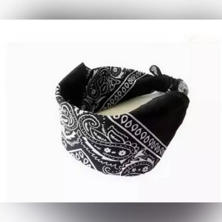 Printed%20Headband/Bandana%20Black%20-%20Image%205