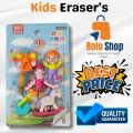 Best Quality Circus Theme Erasers Set For Kids, Amusement Park, Clown, Ferris Wheel, Horse Erasers Set. 