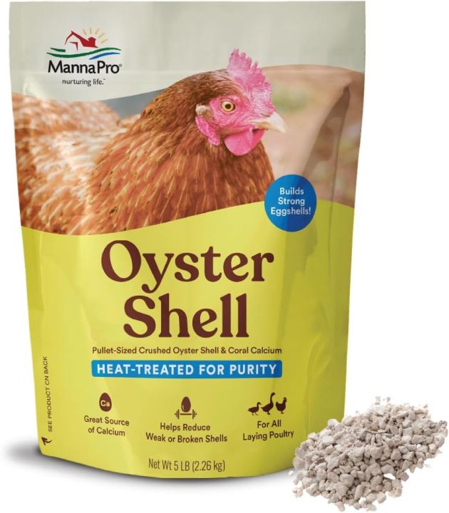 Crushed Oyster Shell for Chickens – Calcium Supplement for Laying Hens to Support Strong Eggshells – Natural Poultry Mineral Feed for Backyard Chickens – 500 g