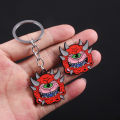 Game Doom Eternal Cacodemon Cute Cartoon Enamel Alloy Metal Keychain Keyring Key Chain Bag Clothes Coats Lapel Badge Brooch Pin. 