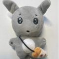 Kpop Idol SEVENTEEN DK Lee Seok Min Plush Doll Keyring Cement Dog with Pizza Bag. 