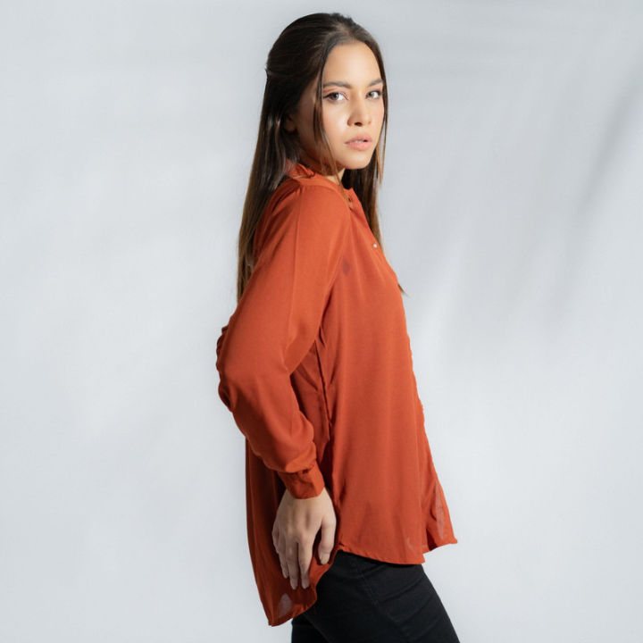 Women's%20Button%20Down%20Shirt%20%20Rust%20-%20Image%204