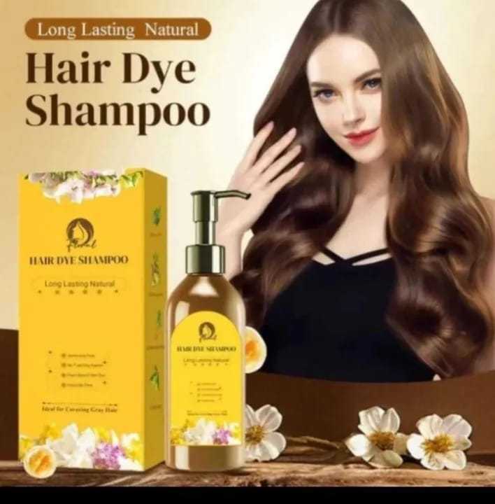 Floral Hair Dye Shampoo Natural Black | Natural Grey Hair Coverage ...