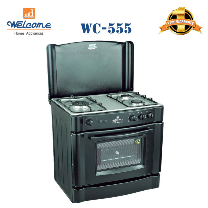Welcome 3 Burner Cooking Range WC-555 - Black