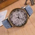 Leather Jeans Party Wear Gift Vtage Casual Newspaper Analog School College Watch Unisex. 