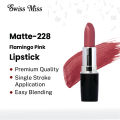 Swiss Miss Lipstick Flamingo Pink (MATTE-228). 