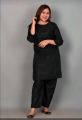 2pcs Plain Black Dress - Black 2-piece suit for women, Muharram Ul Haram Black Suit - Stitched Black 2 Piece Dress Suit for Woman, ladies & Girls - Ideal for Muharram days use by Umer Garments | Dress For Girls. 
