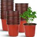 Pack of 10 Premium Quality 4.1×4.1Inches Plastic Flowerpot - Plastic Pots for Plants - Plastic Pots for Home Gardening - Plastic Pots for Seedling - Premium Quality Plastic Pots. 