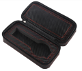 High Quality Watch box Portable Carbon Fiber, 2 Slots Display Zipper Case Storage Holder. 