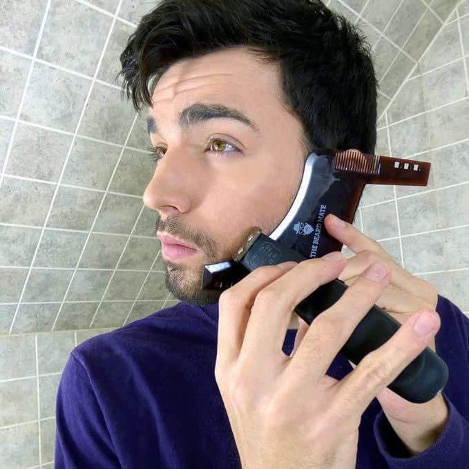 Beard%20Shaping%20Tool%20Template.%20Beard%20Shaper%20Tool%20Plus%20Comb%20for%20line%20up%20&%20Edging,%20Men's%20Facial%20Hair%20Hairline%20Perfect%20Symmetric%20Lines%20and%20Trim%20with%20Beard%20Trimmer%20Hair%20Clipper%20or%20Razor.%20-%20Image%205