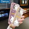 dienya For Xiaomi MI POCO X4 Pro 5G Case Cartoon Cute Kitty Luxury Plating Side Phone Cases Pattern Silicone Casing Full Back Cover Camera Protection Softcase. 