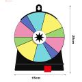 12 Slots Spin Wheel Colorful Spinning Wheel for Fun Parties Fortune Game Roulette Board with 12 Slots Perfect for Weddings Birthdays Erasable Prize Spinner Wheel with Stand Exciting Props for Abs. 