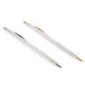 1pc Metal Ballpoint Pen Stationery Stainless Steel Rod Rotating Pen Ballpen. 