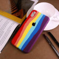iPhone X / XS  Cover - Rainbow Series Liquid Soft Silicon Case. 