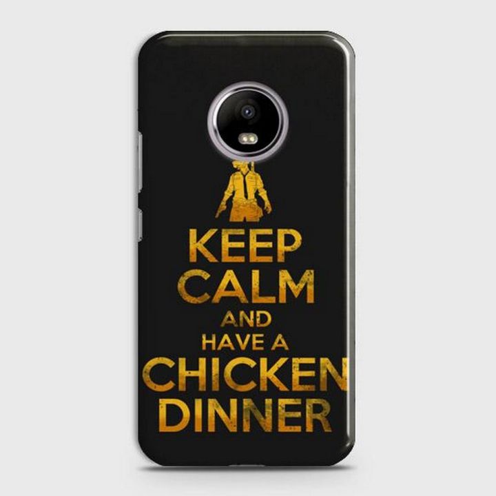 Motorola E4 Plus Cover Pubg Keep Calm and Have a Chicken Dinner Hard Cover- Design 10 Case