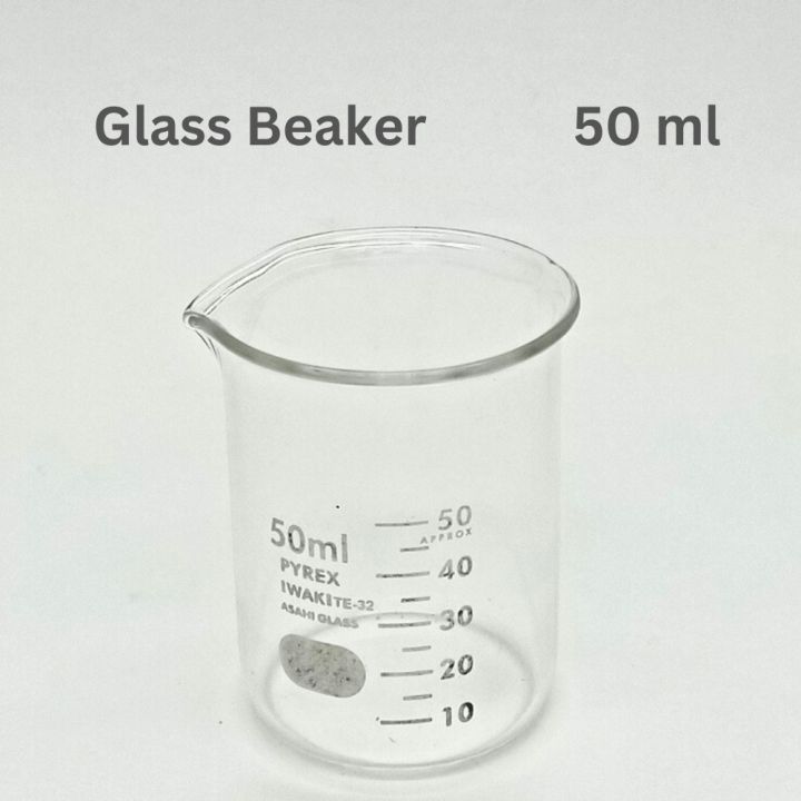 50ml Borosilicate Glass Beaker Graduated, Chemical-Resistant & Heat-Resistant Lab Glassware