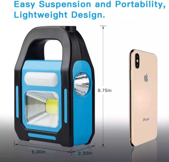 Genuine Big Size LED Work Light Hurry Bolt Work Lamp Solar Flashlight Rechargeable Emergency torch Lumens COB 3 Lights Spotlights Built-in Battery for Camping Household Workshop Automobile | Hurry 9707