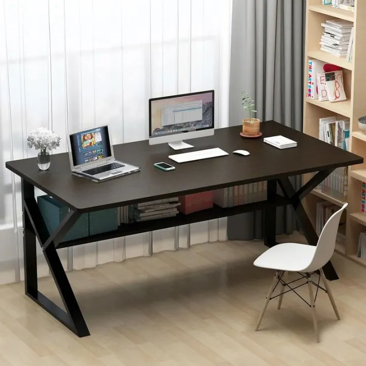 Elegant%20K-Shaped%20Computer%20Desk%20with%20Storage%20Shelf%20for%20Home%20Office,%20Study%20&%20Gaming%20-%20New%20-%20Image%205