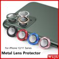 WUJU Metal Full Cover Tempered Glass Camera Lens Protector For iPhone 13 12 11 Pro Max 12 13 mini HD Tempered Glass Circle Camera Screen Protector. 