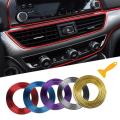 5m Car Interior Exterior Molding Trim Red DIY Flexible Car Door Edge Molding Red-Blue Strip Line. 