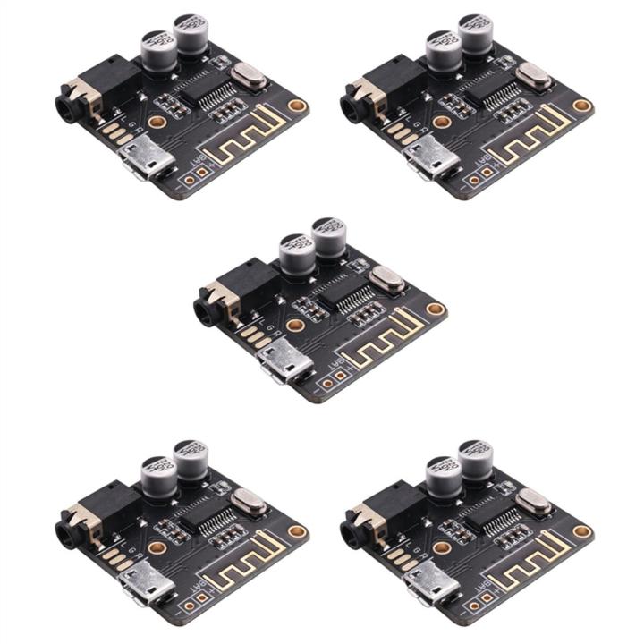 5X BT5.0 Audio MP3 Bluetooth Audio Decoder Board Lossless Car Speaker Audio Amplifier Board DIY Audio Receiver Black