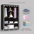 3 Layer Storage Wardrobe Foldable Shelf Rack, Fabric Wardrobe. 