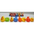 Pack of 6pcs Lovely Mixed Squishy Toys Floating Animals Colorful Soft Rubber Educational Swimming Water Toys Rubber Float Squeeze Sound Squeaky Bathing Toy for Baby Boy and Girl. 