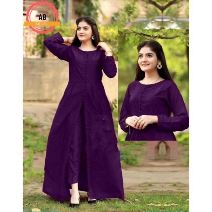 AB Galleria - Stitched Long Cut Maxi Dress For Girls With Trouser (Two Piece Suit) Maxi Dresses For Women/ Girls