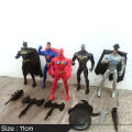 5 Pcs Set - Marvel Avengers and DC Superhero Action Figures Toys For Kids and Boys - Size 11cm. 
