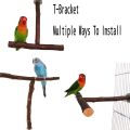 Parrot Perch,Natural Wood Parrot Stand, Bird Cage Accessories Play Stand Platform,Budgie Bird Perches Stick Grinding Chew Toys for Cockatiel,Finches. 