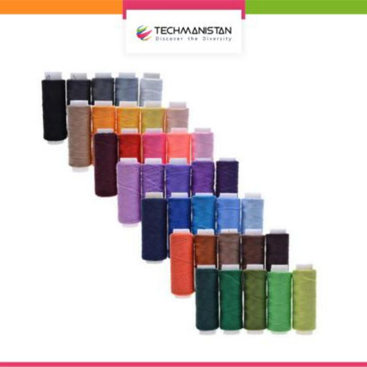 Techmanistan 20 Pieces - Random Color Sewing Threads Multi-Purpose Polyester Thread Set