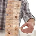 Kids and Adult Gaming Jenga Game Stacking Tumbling (Jenga tower wooden Blocks). 