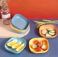 10 Pcs Plastic Plates | Premium - Quality Spit Bone Dish Household Food Grade Plastic Plates - Spit Bone Dish Round Square Set Dining Table - Garbage Plate - Dinner Set - Dinnerware. 