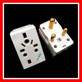 Multi Power 3 Pin Plug Socket - Anti Short Circuit Fuse Built In - High Quality Euro. 