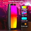 Rechargeable Bluetooth Speaker Colorful Flame RGB Lights - Wireless Mini Speaker Bluetooth Woofer - Portable Speaker With Big Sound - High Bass Woofer For Home , Mobile , PC, Computer & Laptop - Support SD Card , USB , FM Radio. 