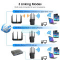 Doomhot WiFi Repeater 2.4Ghz Wireless Range Extender WiFi Signal Booster 300Mbps Wi-Fi Signal Amplifier Network Routers Network Extender for AP Router Range EU Plug. 